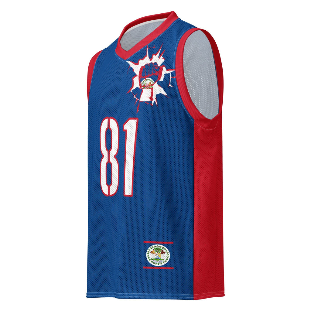 Belize Flag Premium Sport Jersey Tank Top - Conscious Apparel Store