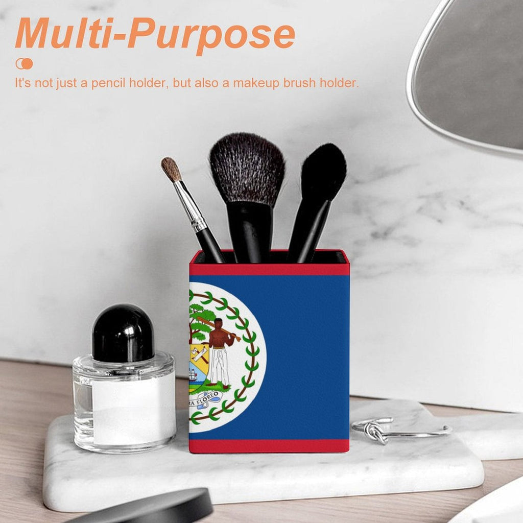 Belize Flag Square Pen Holder - Conscious Apparel Store