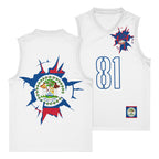 Belize Flag (White) Premium Sport Jersey Tank Top - Conscious Apparel Store