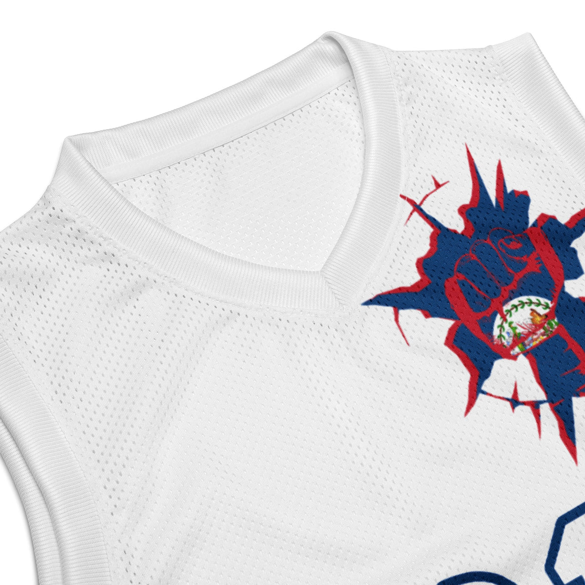 Belize Flag (White) Premium Sport Jersey Tank Top - Conscious Apparel Store