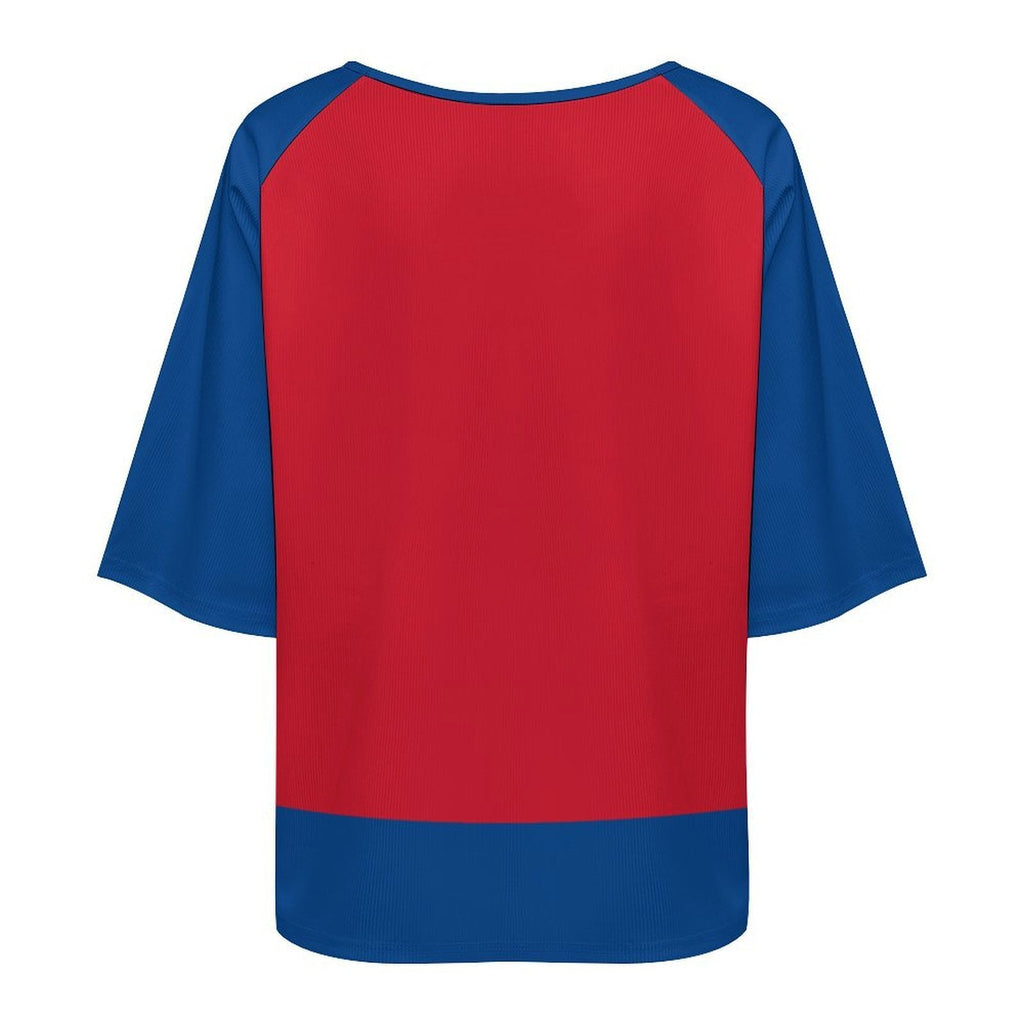 Belize Flag Women’s Loose Half-Sleeve Boat Neck T-Shirt - Conscious Apparel Store