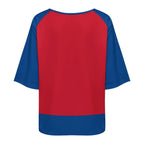 Belize Flag Women’s Loose Half-Sleeve Boat Neck T-Shirt - Conscious Apparel Store