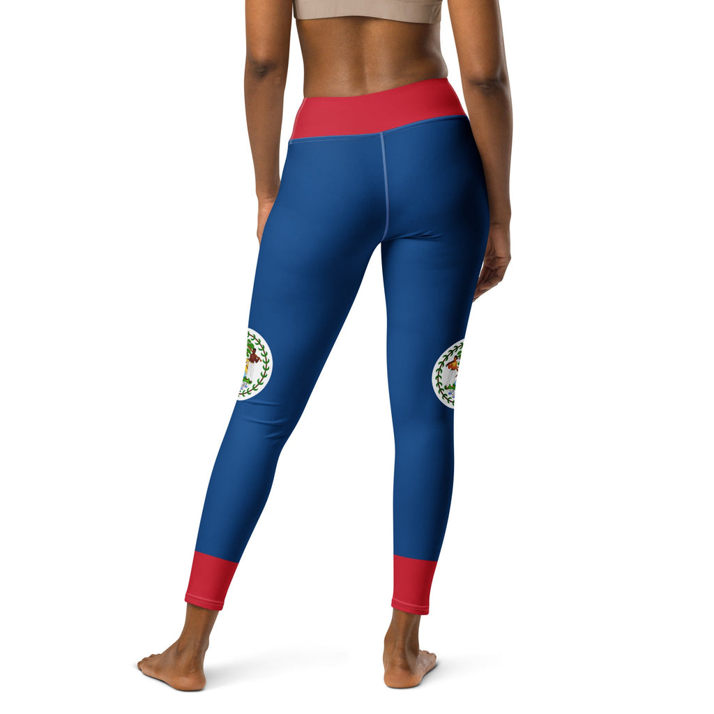 Belize Flag Yoga Leggings - Conscious Apparel Store