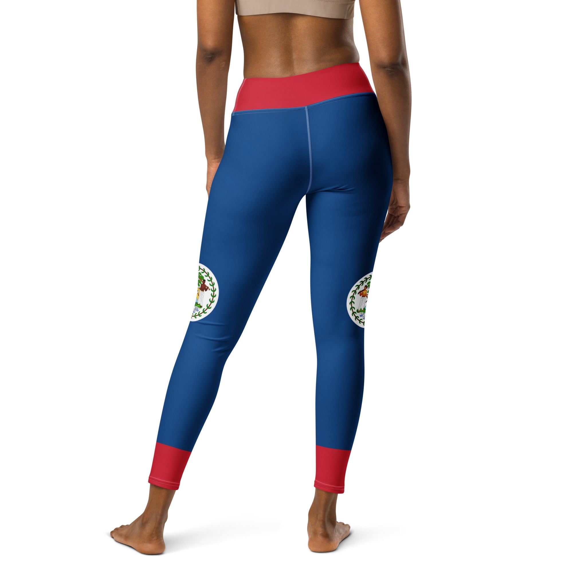 Belize Flag Yoga Leggings - Conscious Apparel Store