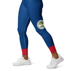 Belize Flag Yoga Leggings - Conscious Apparel Store
