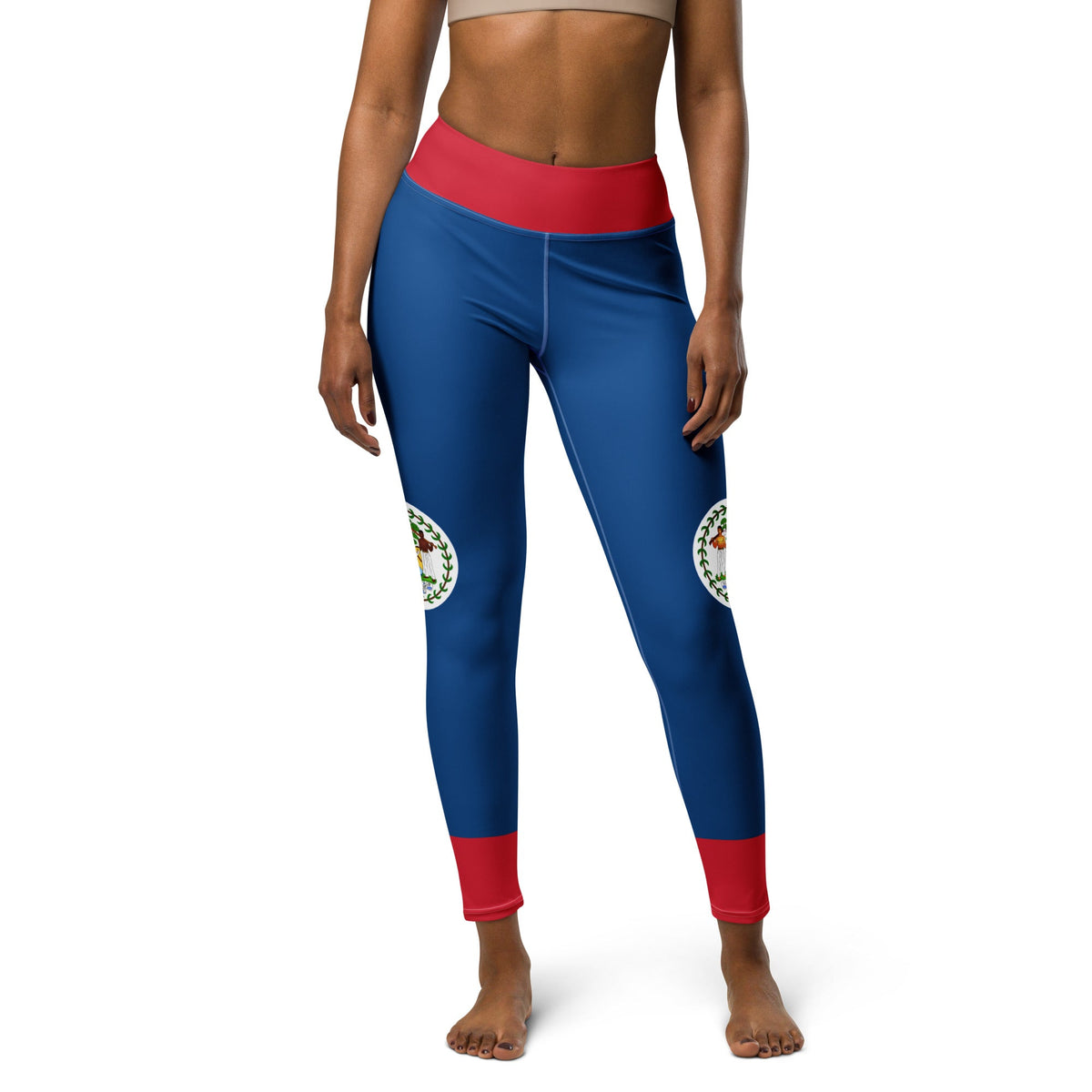 Belize Flag Yoga Leggings - Conscious Apparel Store