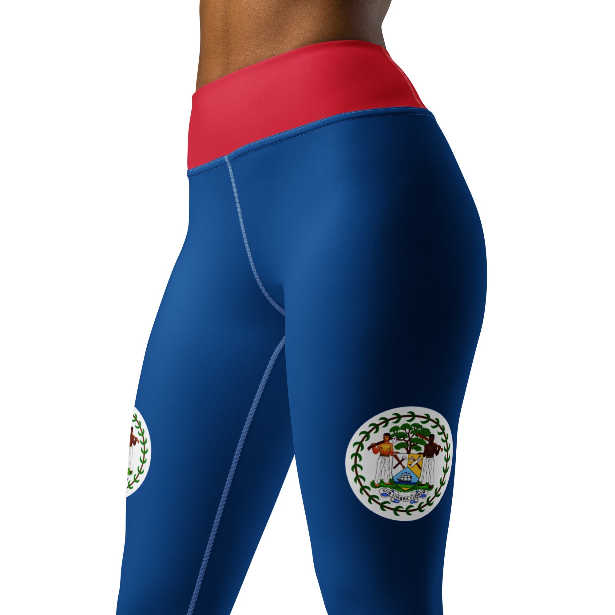 Belize Flag Yoga Leggings - Conscious Apparel Store