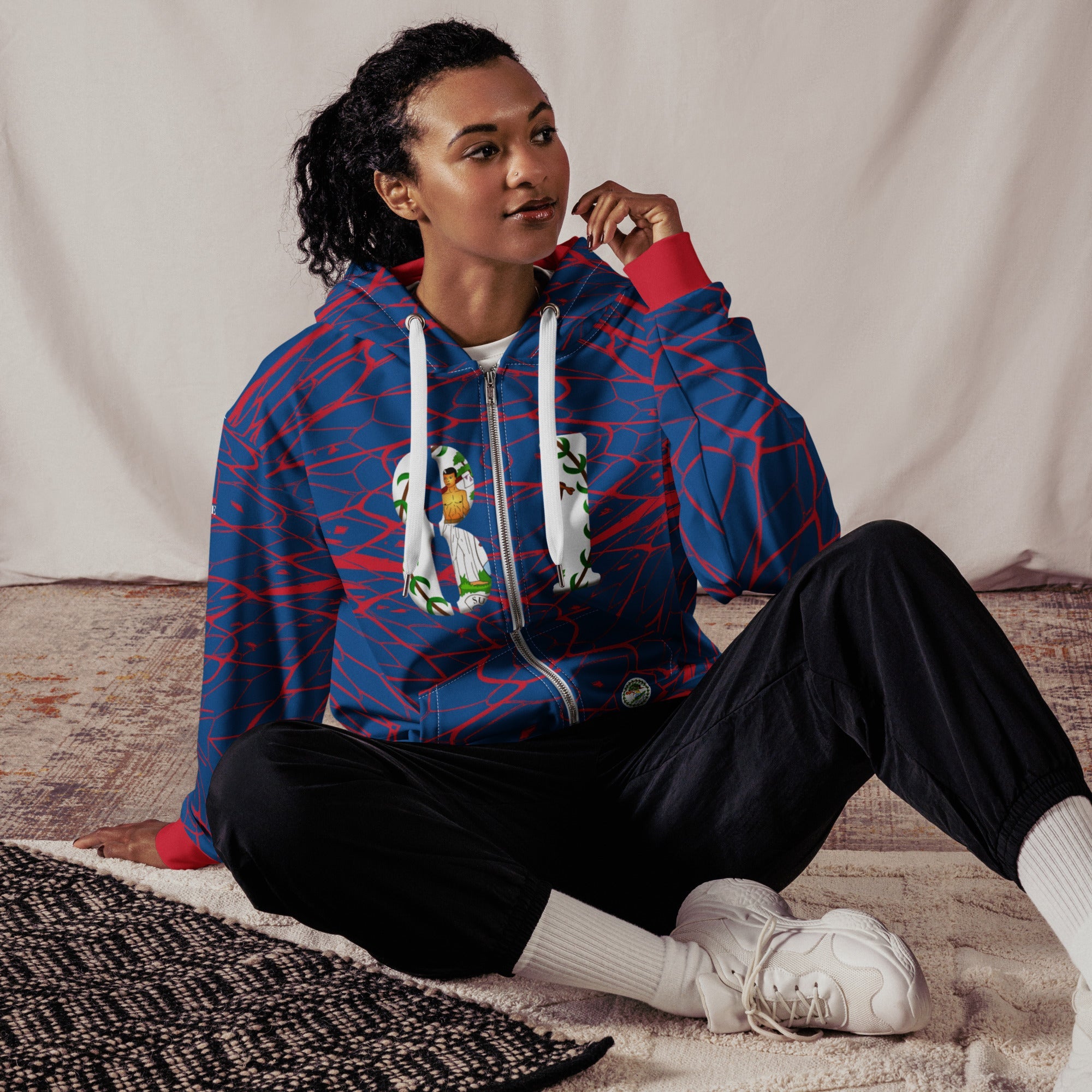 Belize Football Unisex zip hoodie - Conscious Apparel Store