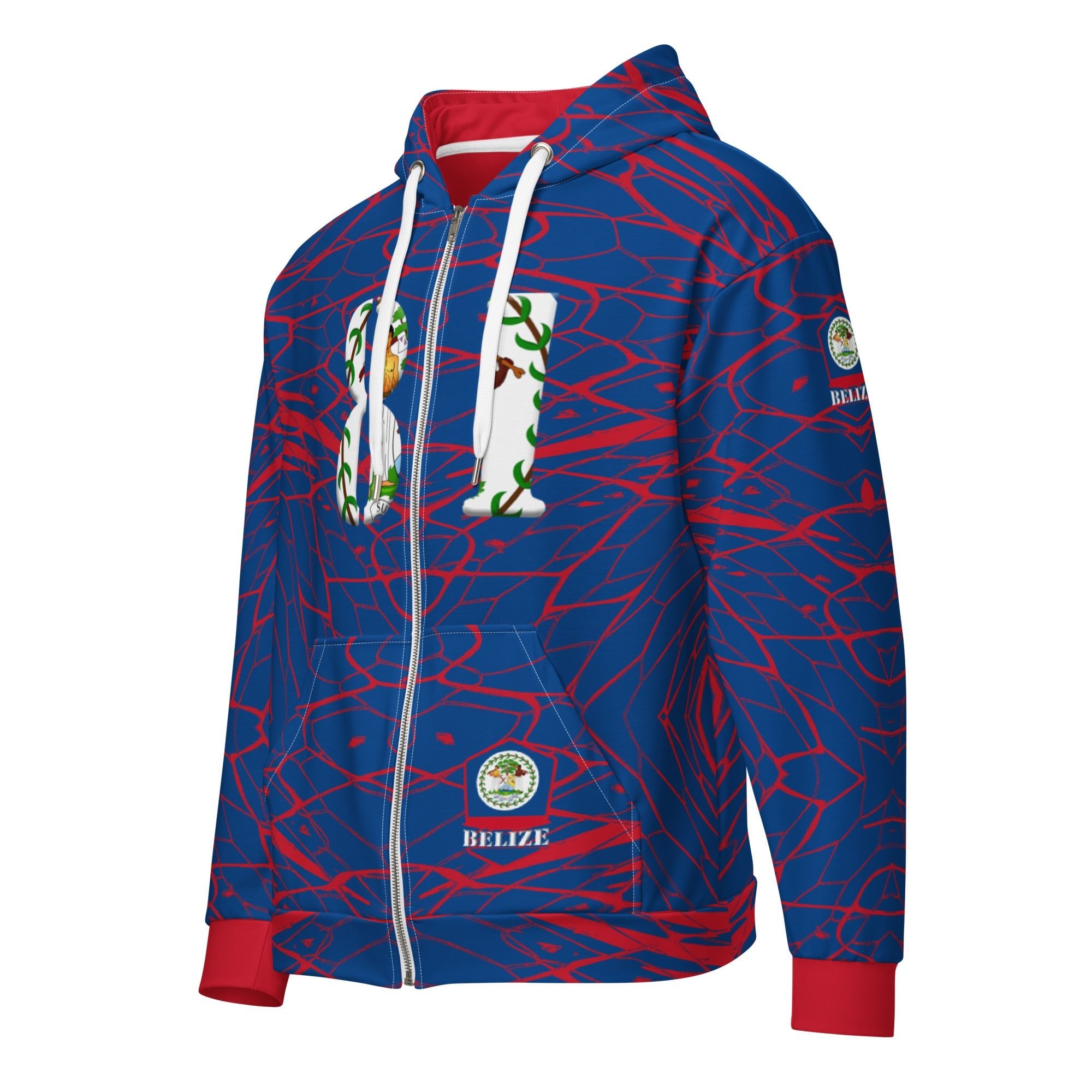 Belize Football Unisex zip hoodie - Conscious Apparel Store