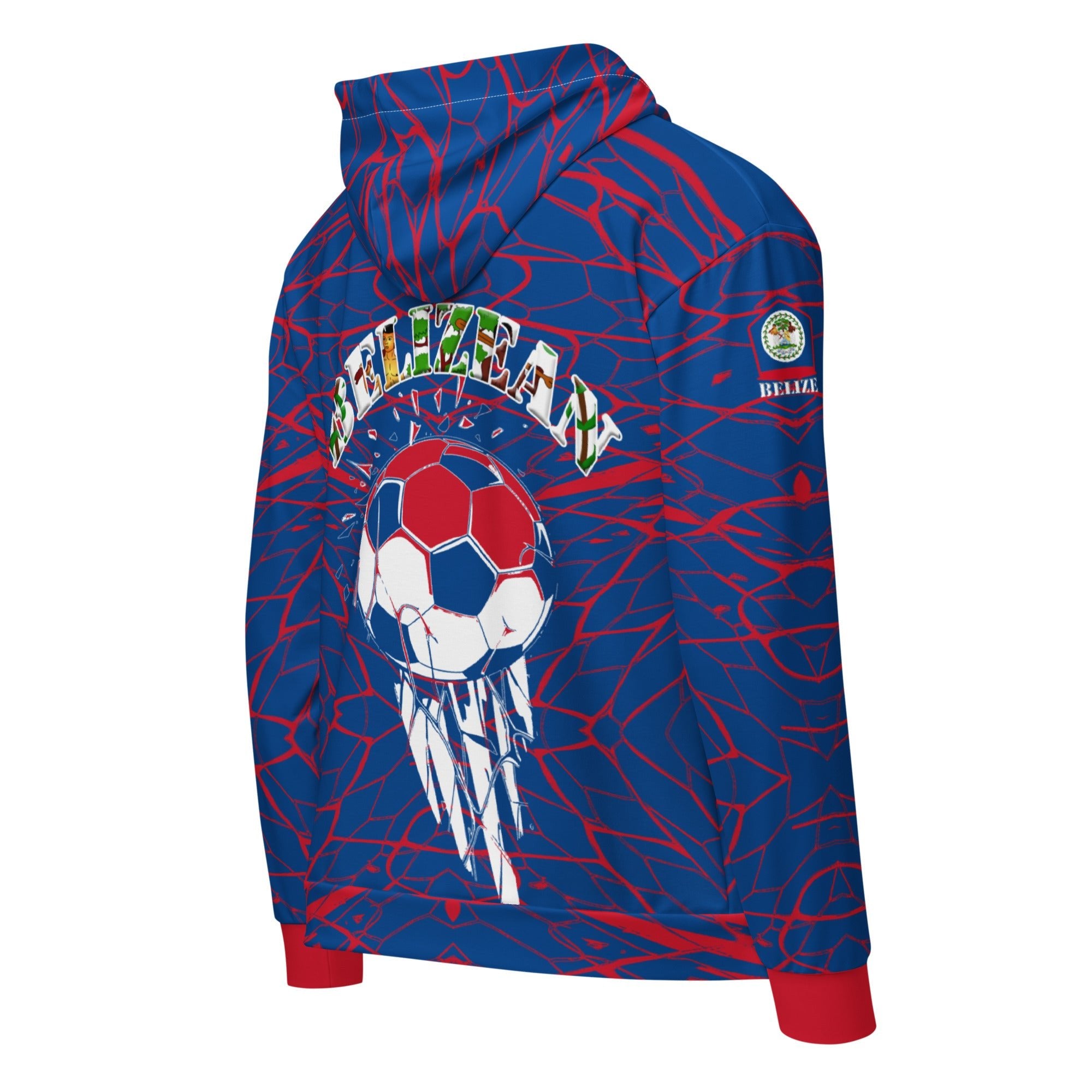 Belize Football Unisex zip hoodie - Conscious Apparel Store