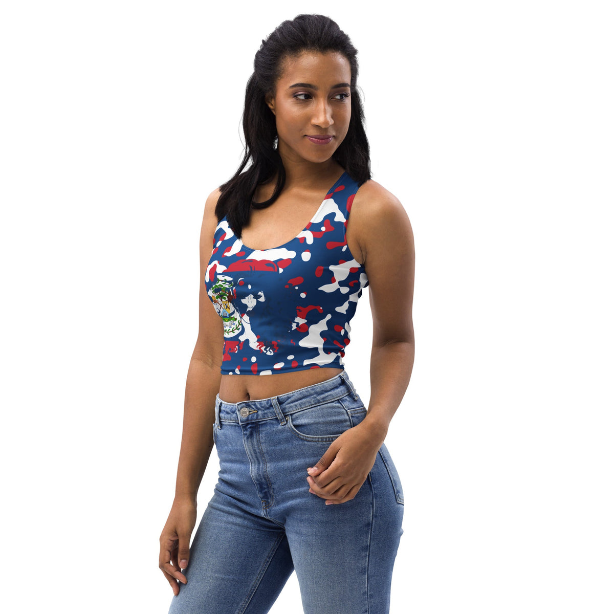 Belizean Girl Camo Crop Top - Conscious Apparel Store