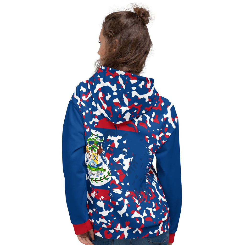 Belizean Girl Camo Unisex Pullover Hoodie - Conscious Apparel Store