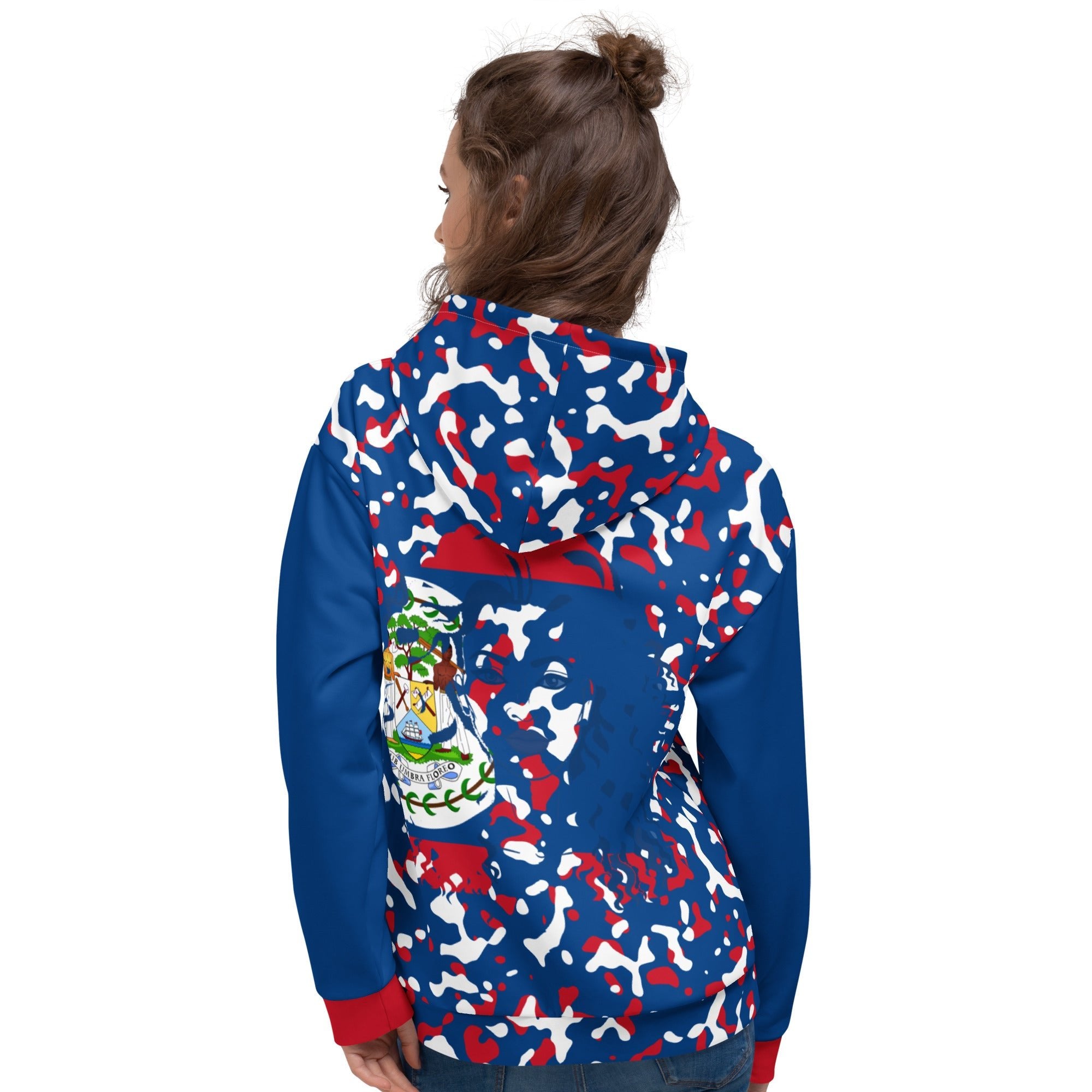 Belizean Girl Camo Unisex Pullover Hoodie - Conscious Apparel Store