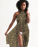 Black Hieroglyphics All-Over Print Swim Cover Up - Conscious Apparel Store