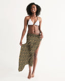 Black Hieroglyphics All-Over Print Swim Cover Up - Conscious Apparel Store