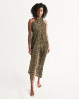 Black Hieroglyphics All-Over Print Swim Cover Up - Conscious Apparel Store