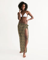 Black Hieroglyphics All-Over Print Swim Cover Up - Conscious Apparel Store