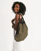 Black Hieroglyphics Canvas Drawstring Bag - Conscious Apparel Store