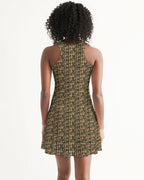 Black Hieroglyphics Women's All-Over Print Racerback Dress - Conscious Apparel Store