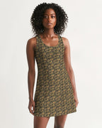 Black Hieroglyphics Women's All-Over Print Racerback Dress - Conscious Apparel Store