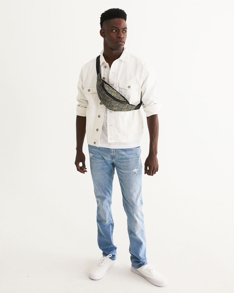 Blue Hieroglyphics Crossbody Sling Bag - Conscious Apparel Store