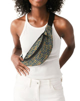Blue Hieroglyphics Crossbody Sling Bag - Conscious Apparel Store