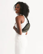 Blue Hieroglyphics Crossbody Sling Bag - Conscious Apparel Store