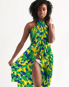 Brazil Flag Camo All-Over Print Swim Cover Up - Conscious Apparel Store