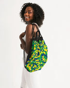 Brazil Flag Camo Canvas Drawstring Bag - Conscious Apparel Store