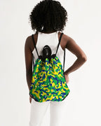 Brazil Flag Camo Canvas Drawstring Bag - Conscious Apparel Store