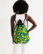 Brazil Flag Camo Canvas Drawstring Bag - Conscious Apparel Store