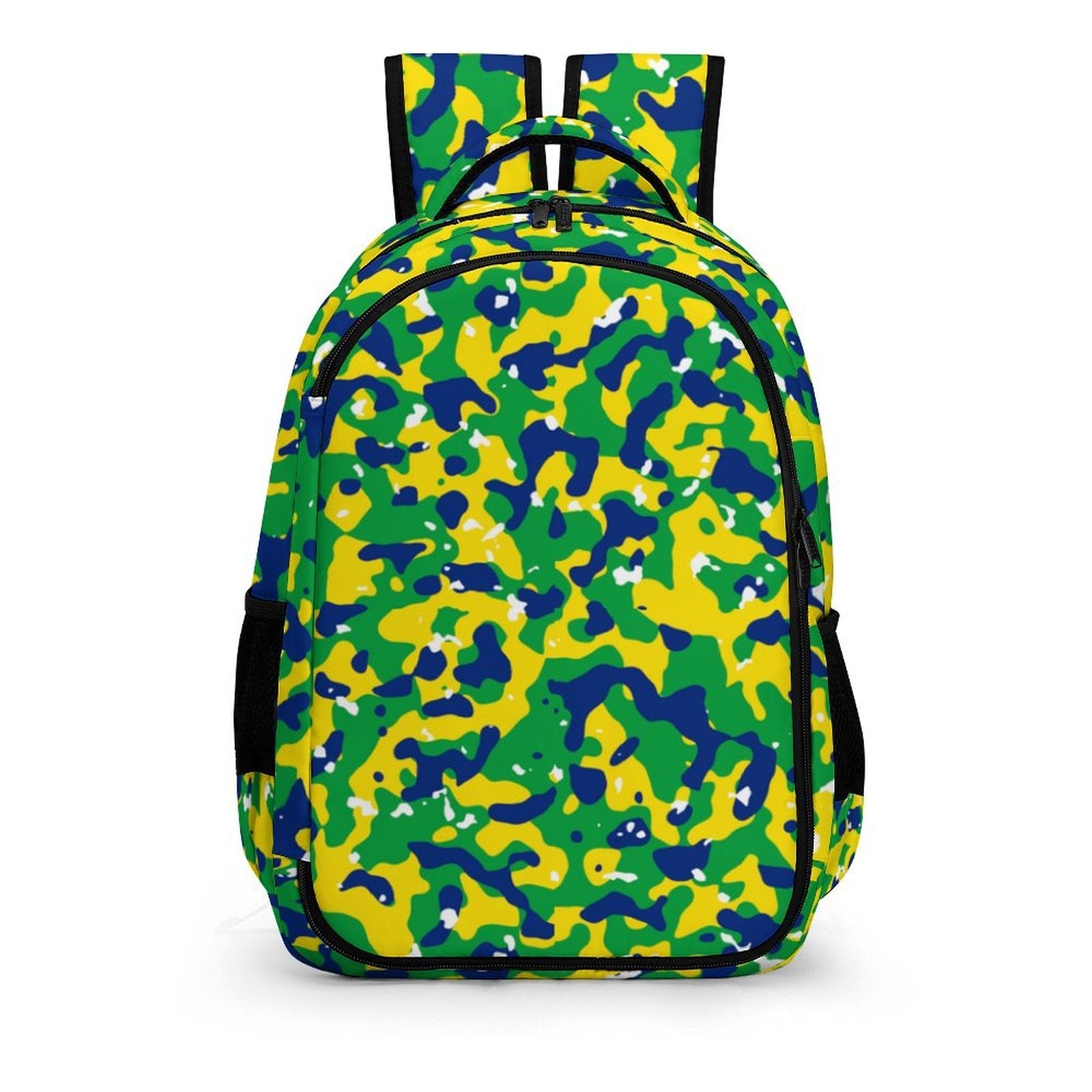 Brazil Flag Camo Casual Backpack - Conscious Apparel Store