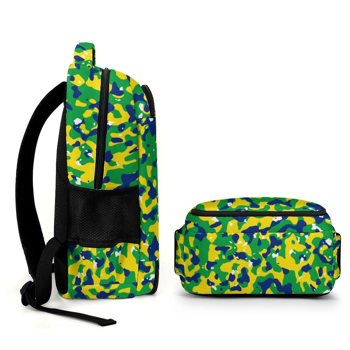 Brazil Flag Camo Casual Backpack - Conscious Apparel Store