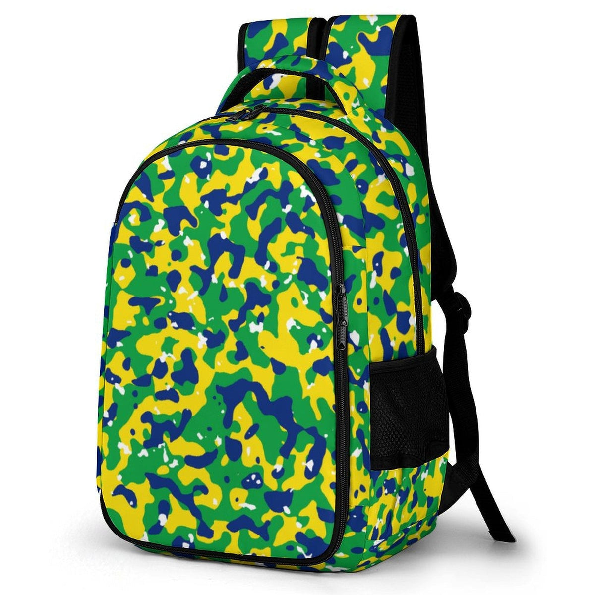 Brazil Flag Camo Casual Backpack - Conscious Apparel Store