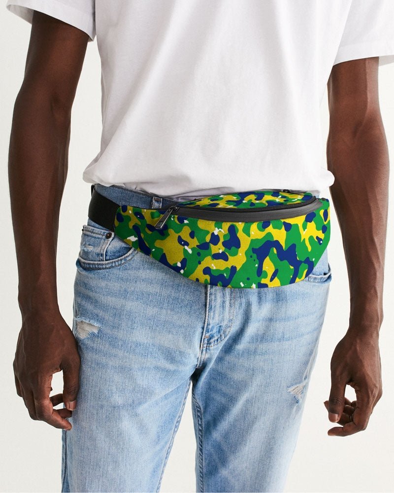 Brazil Flag Camo Crossbody Sling Bag - Conscious Apparel Store