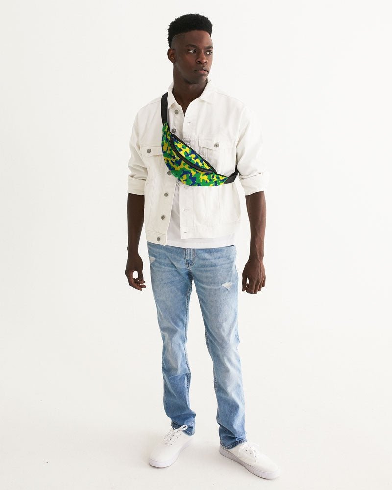 Brazil Flag Camo Crossbody Sling Bag - Conscious Apparel Store