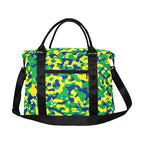 Brazil Flag Camo Large Capacity Duffle Bag - Conscious Apparel Store