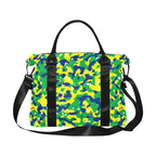 Brazil Flag Camo Large Capacity Duffle Bag - Conscious Apparel Store