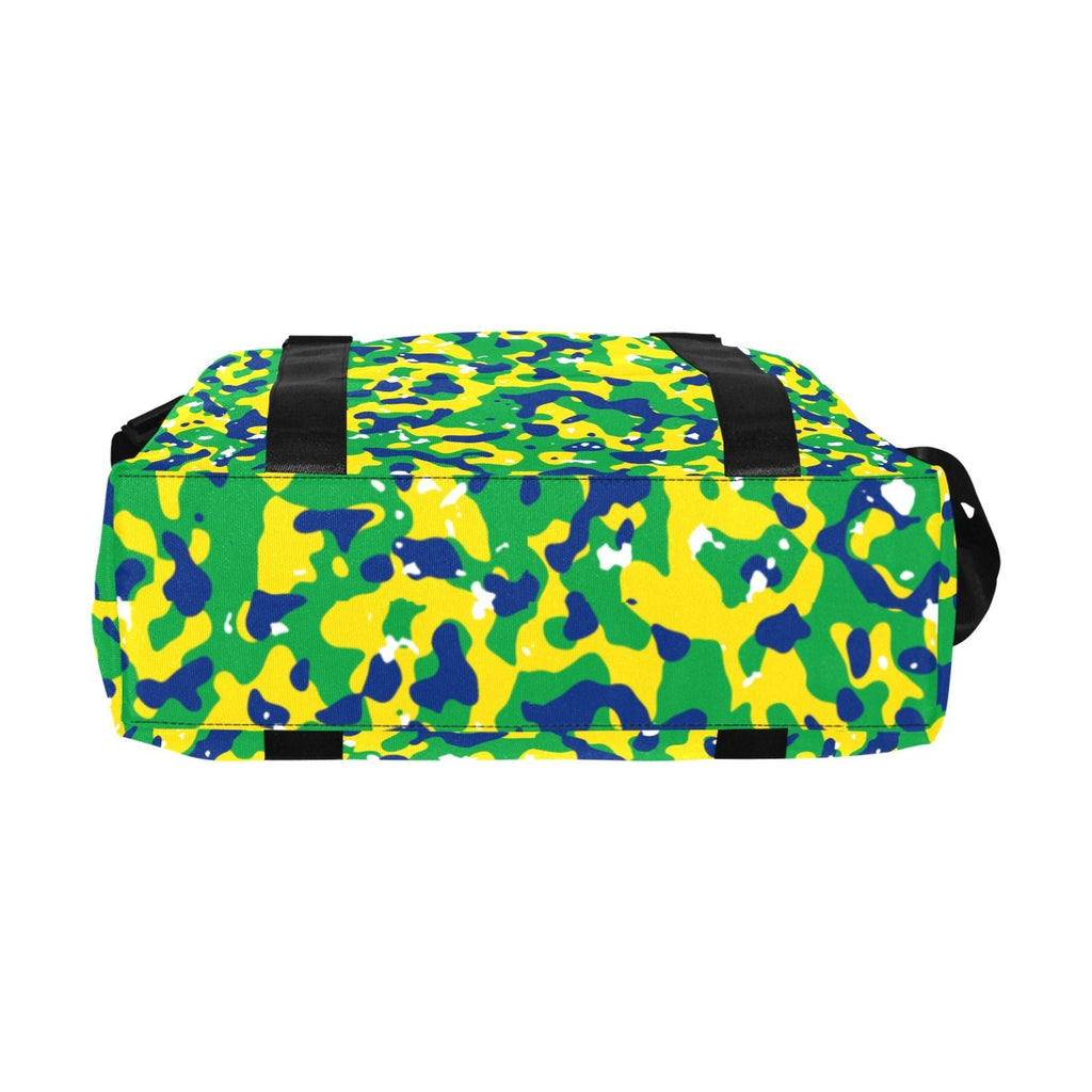 Brazil Flag Camo Large Capacity Duffle Bag - Conscious Apparel Store