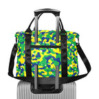 Brazil Flag Camo Large Capacity Duffle Bag - Conscious Apparel Store