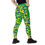 Brazil Flag Camo Leggings with pockets - Conscious Apparel Store