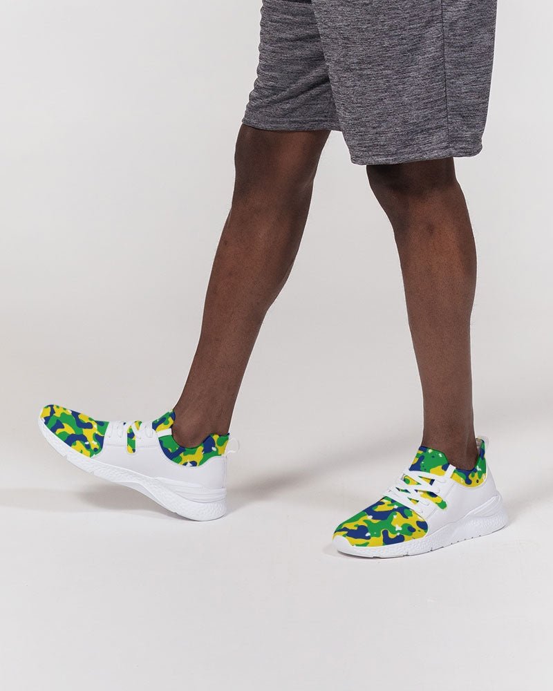 Brazil Flag Camo Men's Two - Tone Sneaker - Conscious Apparel Store