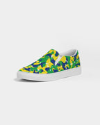 Brazil Flag Camo Women's Slip - On Canvas Shoe - Conscious Apparel Store