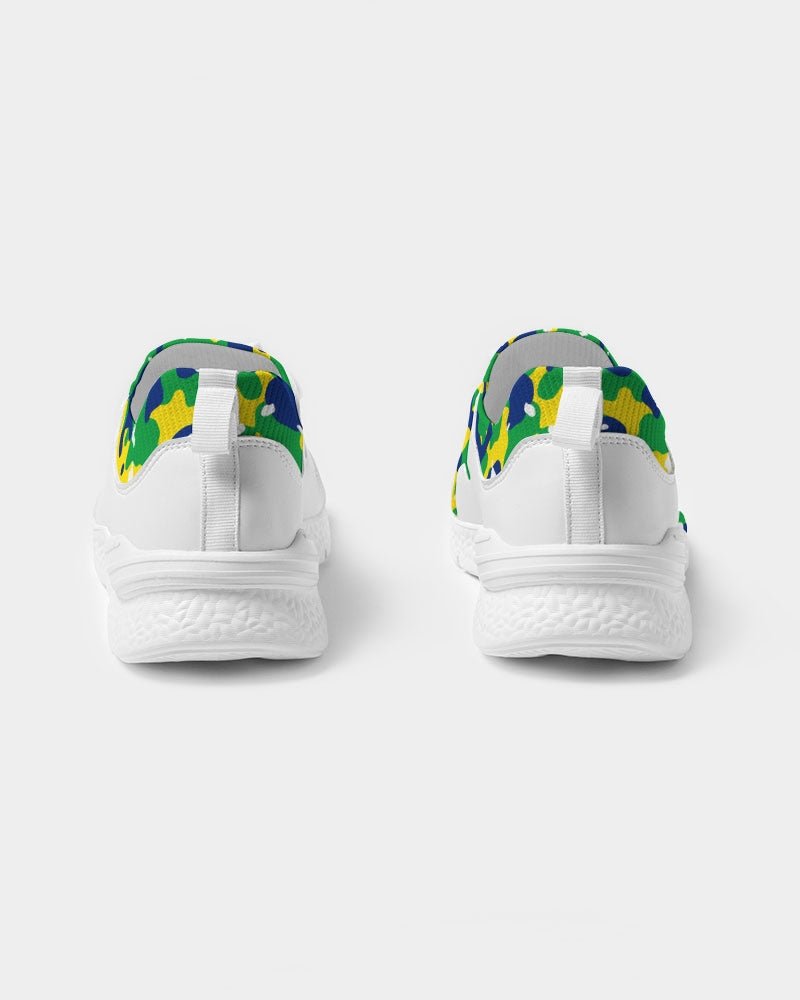 Brazil Flag Camo Women's Two - Tone Sneaker - Conscious Apparel Store