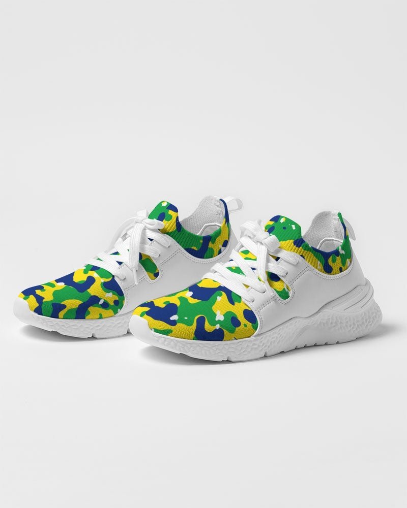 Brazil Flag Camo Women's Two-Tone Sneaker - Conscious Apparel Store