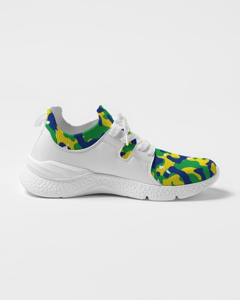 Brazil Flag Camo Women's Two-Tone Sneaker - Conscious Apparel Store