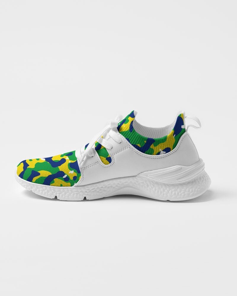 Brazil Flag Camo Women's Two-Tone Sneaker - Conscious Apparel Store