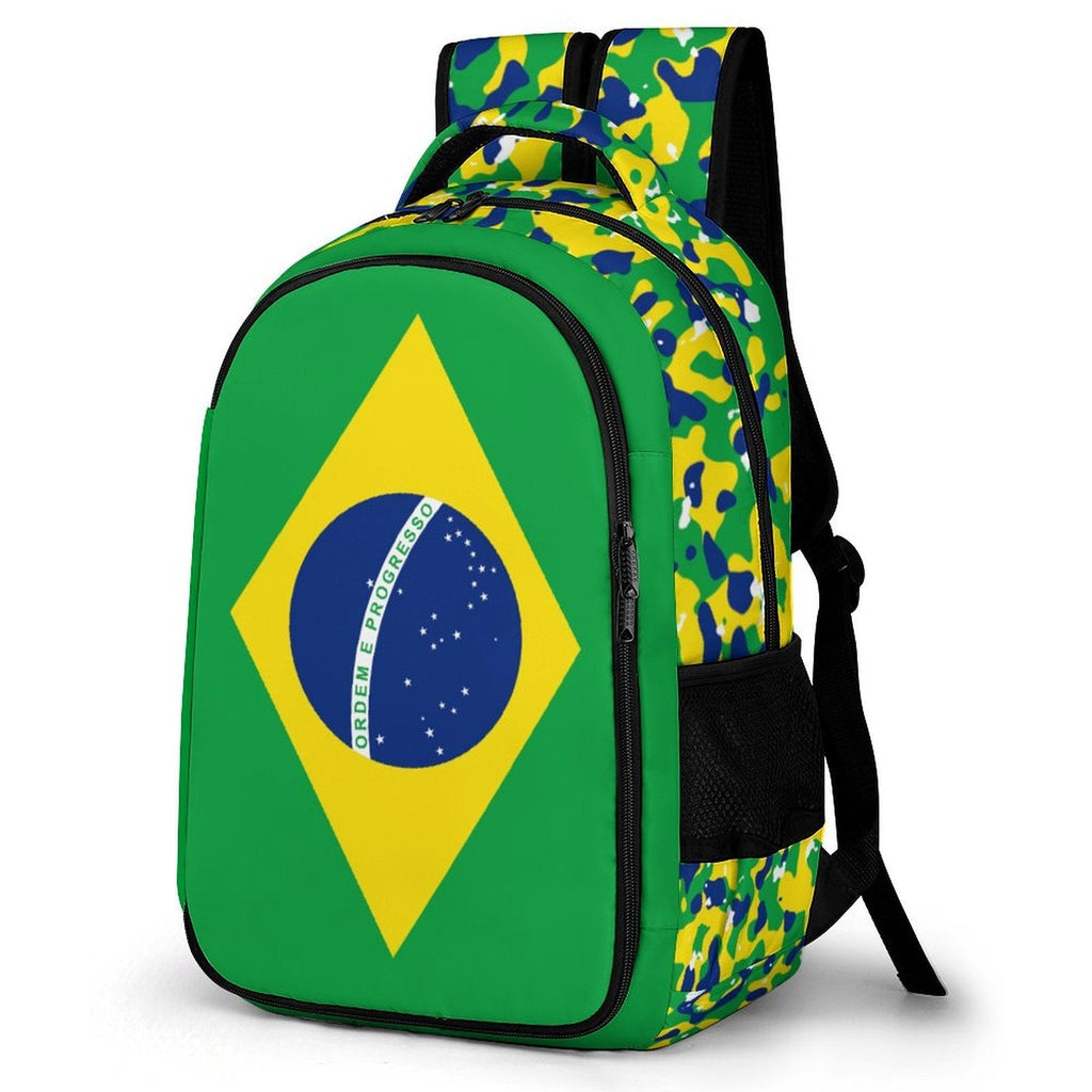 Brazil Flag Casual Backpack - Conscious Apparel Store