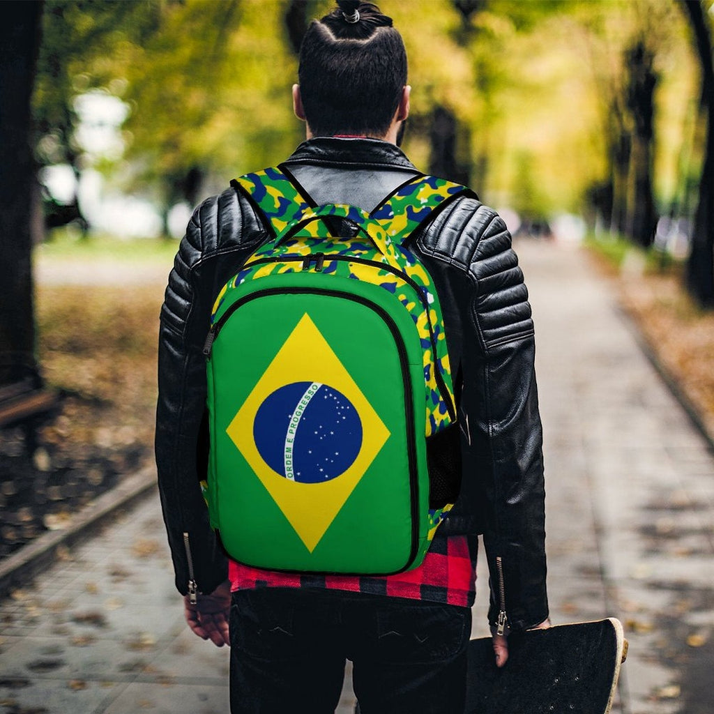 Brazil Flag Casual Backpack - Conscious Apparel Store