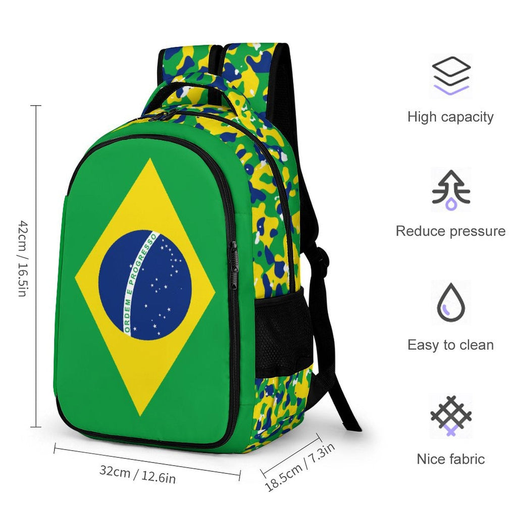 Brazil Flag Casual Backpack - Conscious Apparel Store